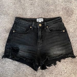 Black Jean Shorts